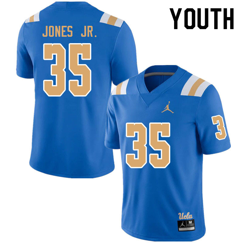 Jordan Brand Youth #35 Carl Jones Jr. UCLA Bruins College Football Jerseys Sale-Blue